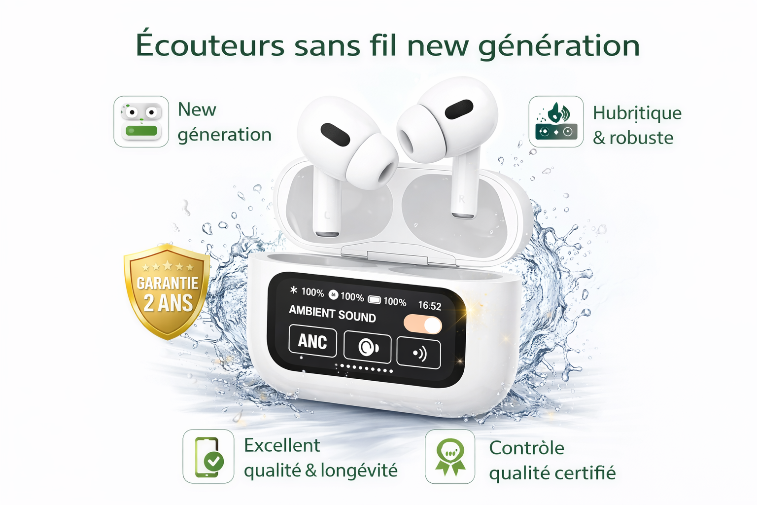 Écouteurs Sans Fil Nouvelle Génération – Image 2